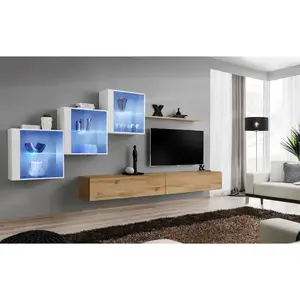 Nappali bútor Switch XVIII üveg +LED fehér/Wotan kép