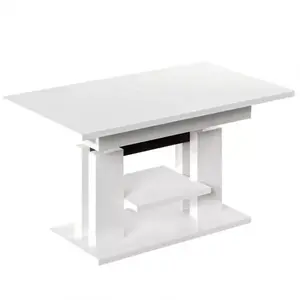 Kinyitható asztalok felhúzható Iso 110/170x65 cm Fehér fényű kép