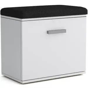 Cipősszekrény Justus 05 White/ Black Gloss kép