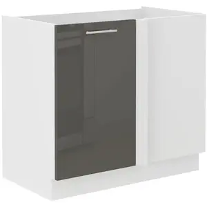Konyhaszekrény Lara105 Nd 1f Bb Mdf szürke fényes kép