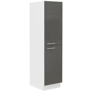 Konyhaszekrény Lara 30dk-162 Cargo 1f Bb Mdf szürke fényes kép