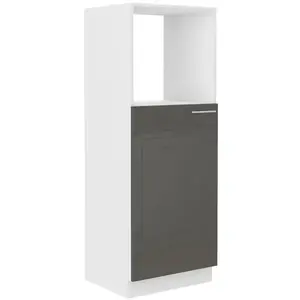 Konyhaszekrény Lara 60dkpl-162 1f Bb Mdf szürke fényes kép