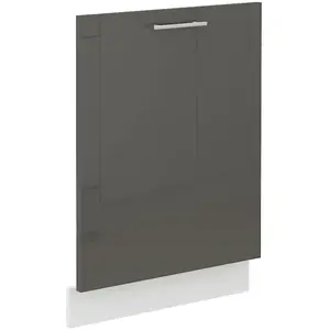 Konyhaszekrény Lara Zm.713x596 Mdf szürke fényes kép