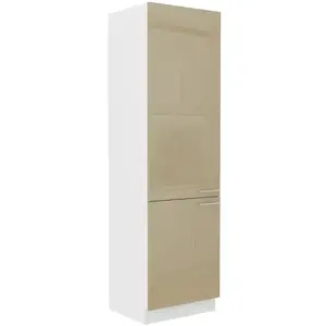Konyhaszekrény Lara 60dk-210 2f Bb Mdf Cappucino fényes kép