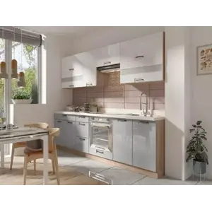 Konyhabútor Favorit 260 C Plus munkalap Latte/White kép