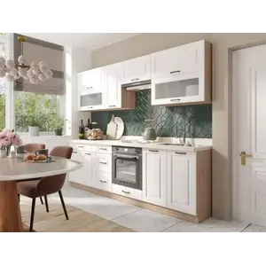 Konyhabútor Smart 260 C Plus munkalap Sonoma/Matt fehér kép