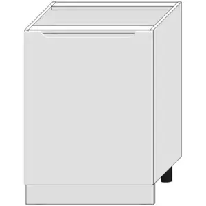 Konyhaszekrény Zoya D60pc Pl Fehér borsó/Fehér kép