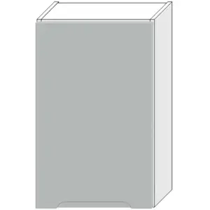 Konyhaszekrény Zoya W45 Pl világos szürke szőnyeg /fehér kép