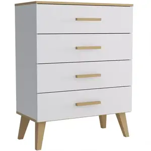 Komód Dita 4S white/oak sonoma kép