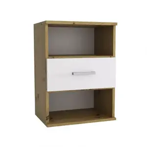 Éjjeliszekrény Goda III 1S artisan/fehér kép
