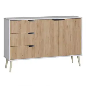 Komód Agnar 3s2d Tölgy craft aranysárga+fehér kép