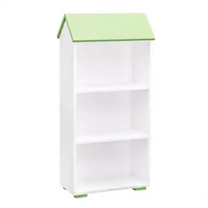 Regál Bb02 3p fehér+zöld kép