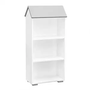 Regál Bb02 3p fehér+szürke kép