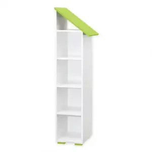 Regál Bb03 4p Jobb fehér+zöld kép