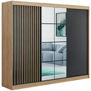 Szekrény Larysa 250 fekete/craft aranysárga kép