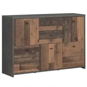 Komód Best Chest Old Wood Vin/Konkrét kép