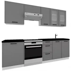Konyhabútor 180/240 dast grey bb kép