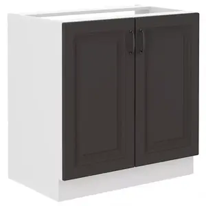 Konyhaszekrény STILO grafit mat/fehér 80zl 2f bb kép