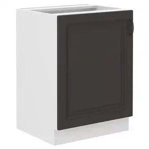 Konyhaszekrény STILO grafit mat/fehér 60d 1f bb kép
