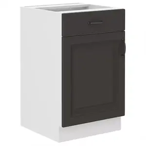 Konyhaszekrény STILO grafit mat/fehér 50d 1f 1s bb kép