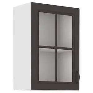 Konyhaszekrény STILO grafit mat/fehér 40gs-72 1f kép