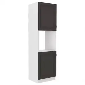 Konyhaszekrény STILO grafit mat/fehér 60dp-210 2f kép