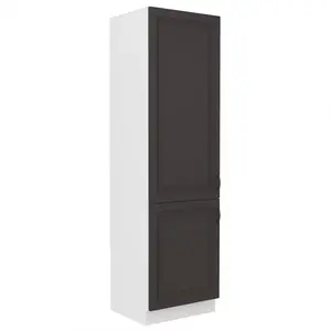 Konyhaszekrény STILO grafit mat/fehér 60dk-210 2f kép