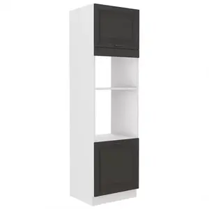 Konyhaszekrény STILO grafit mat/fehér 60dmp-210 2f kép
