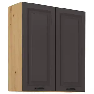 Konyhaszekrény STILO grafit mat/artisan 80g-90 2f kép
