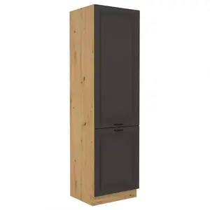 Konyhaszekrény STILO grafit mat/artisan 60lo-210 2f kép