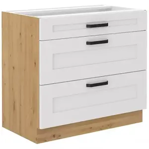 Konyhaszekrény LUNA fehér mat/artisan 80d 3s bb kép