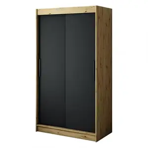 Szekrény Halifax T 120 Tölgy Artisan/fekete kép