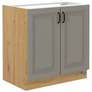 Konyhaszekrény Stilo claygrey/artisan 80zl 2f bb kép