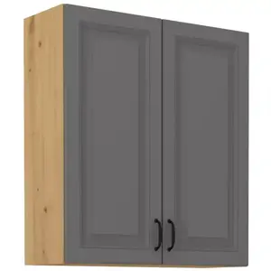 Konyhaszekrény Stilo dustgrey/artisan 80g/90 2f kép