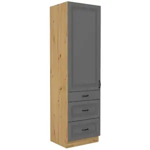 Konyhaszekrény Stilo dustgrey/artisan 60dks/210 3s 1f kép