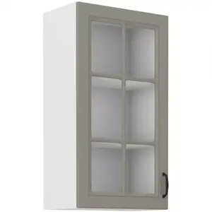 Konyhaszekrény Stilo claygrey/fehér 40gs/90 1f kép
