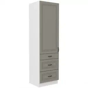 Konyhaszekrény Stilo claygrey/fehér 60dks/210 3s 1f kép