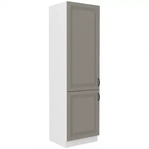 Konyhaszekrény Stilo claygrey/fehér 60lo/210 2f kép