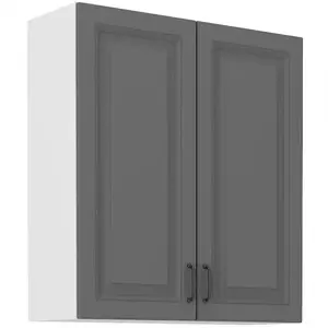 Konyhaszekrény Stilo dustgrey/fehér 80g/90 2f kép