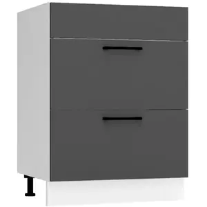 Konyhaszekrény Max D60pc S/2 Zasl szürke kép