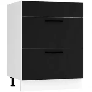 Konyhaszekrény Max D60pc S/2 Zasl fekete kép