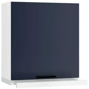 Konyhaszekrény Max W60/68 Slim Pl kapucni ezüst sötétkék kép