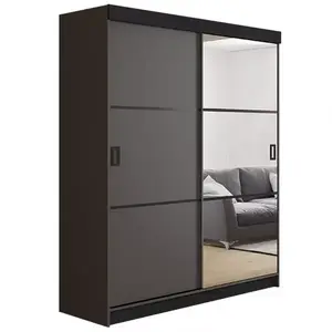 Szekrény Retro 138 3L grafit/ grafit ajtók kép
