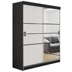 Szekrény Retro 138 4L grafit/ fehér ajtók kép