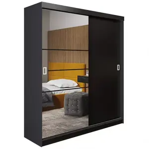 Szekrény Retro 138 6L grafit/ fekete ajtók kép