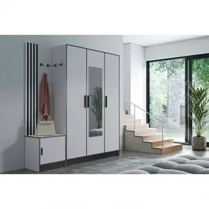 Előszobafal nábytok Roj PP53 + SDS53 + SZ3D fehér kép