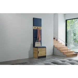 Előszobafal bútor Roj 10 craft + Kronos 09 Kék kép