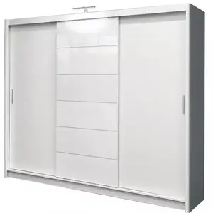 Szekrény Malibu 250 cm fehér kép