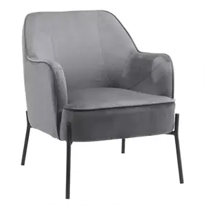 Fotel Bob Dark Grey Velvet 13 kép