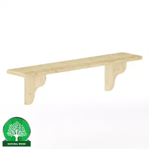 Falipolc fenyő PK120-100x25x20 nyers kép